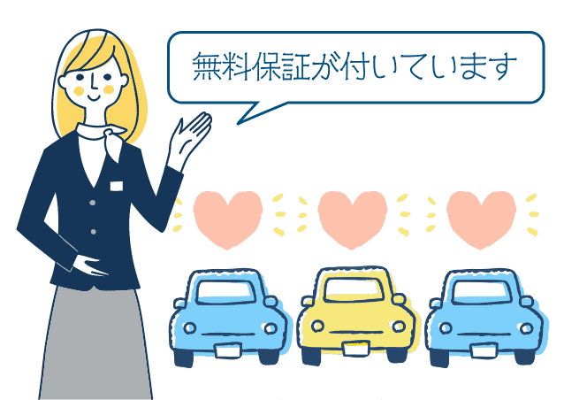 すべての車両に無料保証が付帯